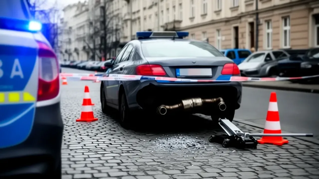 Kradzież katalizatora z samochodu zaparkowanego na Paderewskiego