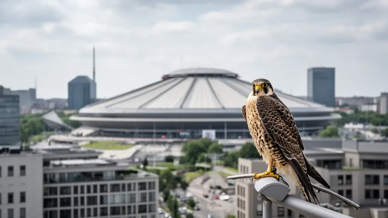 Sokół w centrum miasta – interwencja w okolicy Spodka